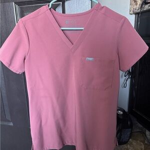 Figs Mauve Catarina Scrub Top